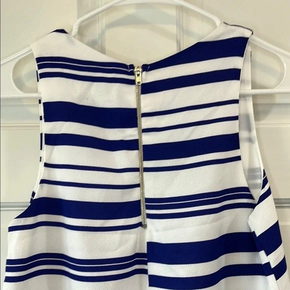 NWT Everly Francesca's Striped Navy Blue and White Sleeveless Dress - Size Small - Picture 9 of 12